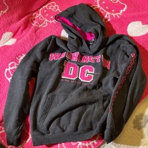 Gray and Pink Washington DC Hoodie
